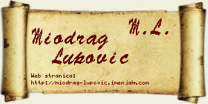 Miodrag Lupović vizit kartica